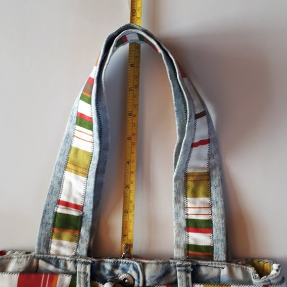 Beautiful One Of A Kind Handmade Jean Bag - Picture 4 of 6